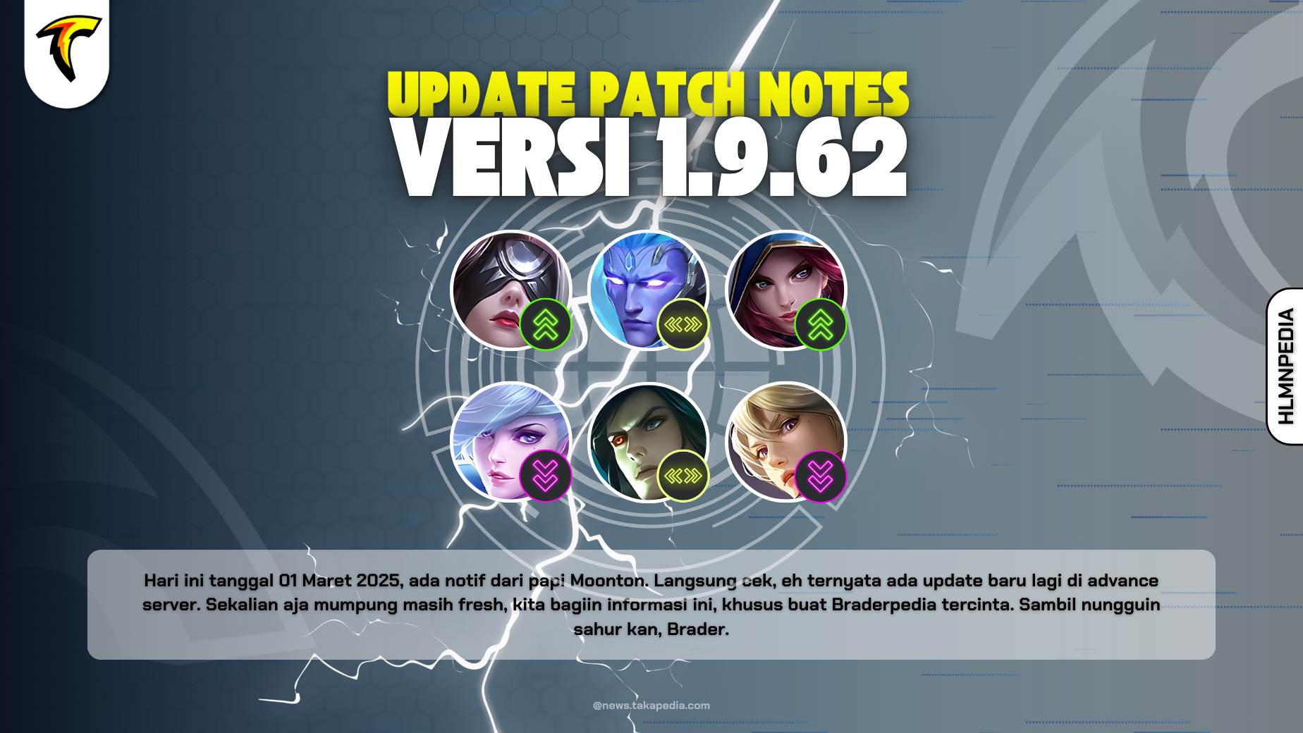 Update Patch Notes Terbaru Versi 1.9.62 Advance Server Mobile Legends - Apa Saja Perubahannya?