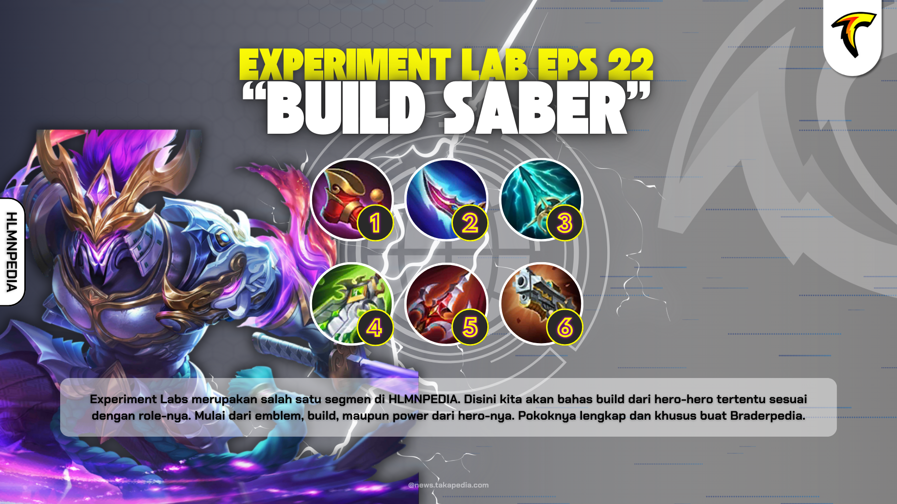 Build Saber Tersakit! Musuh Auto Kena Mental - Experiment Labs Mobile Legends Episode 22