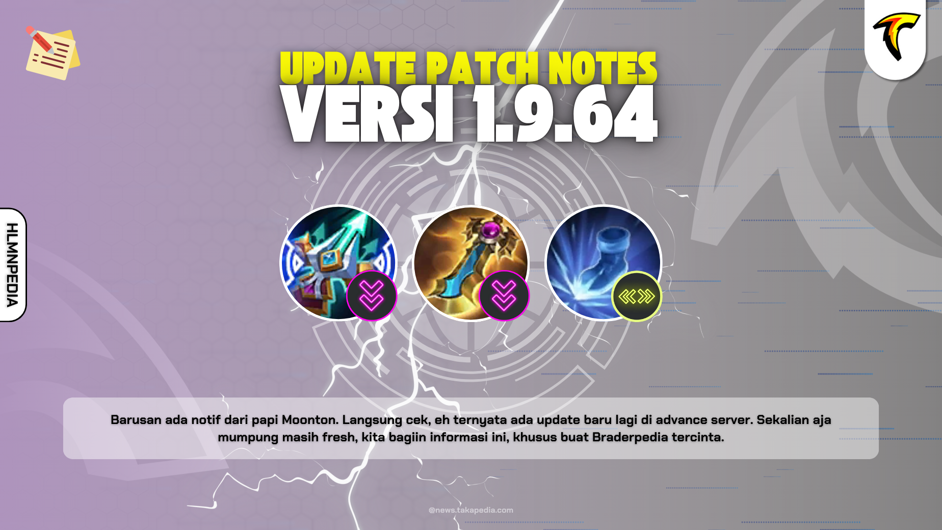 Perubahan Item pada Update Patch Notes Terbaru Advance Server Versi 1.9.64