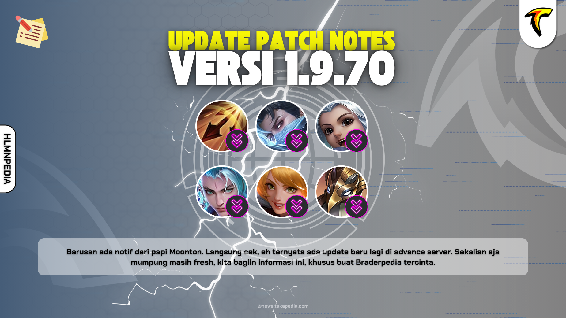 Update Patch Notes Advance Server 1.9.70 Mobile Legends