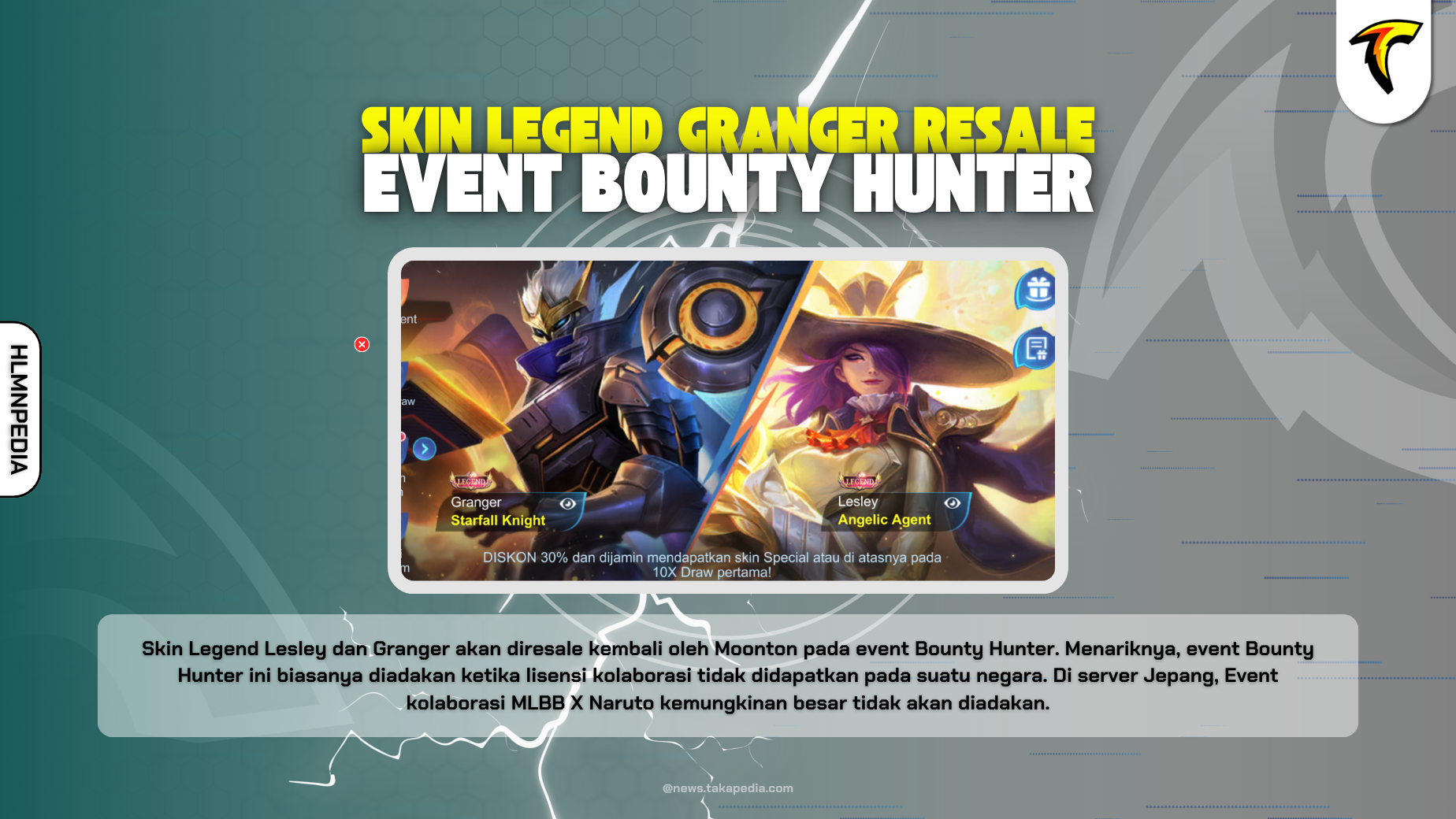 Skin Legend Granger dan Lesley Resale - Bersamaan dengan Event MLBB X Naruto?