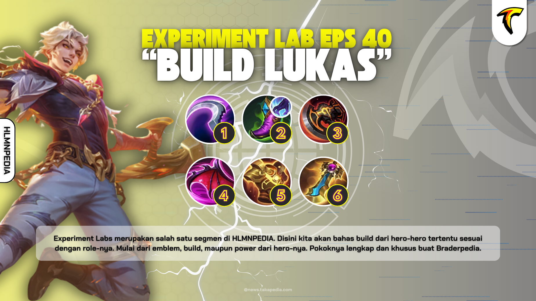 Build Lukas Jungler Tersakit! Auto Legendary - Experiment Labs Mobile Legends Episode 40