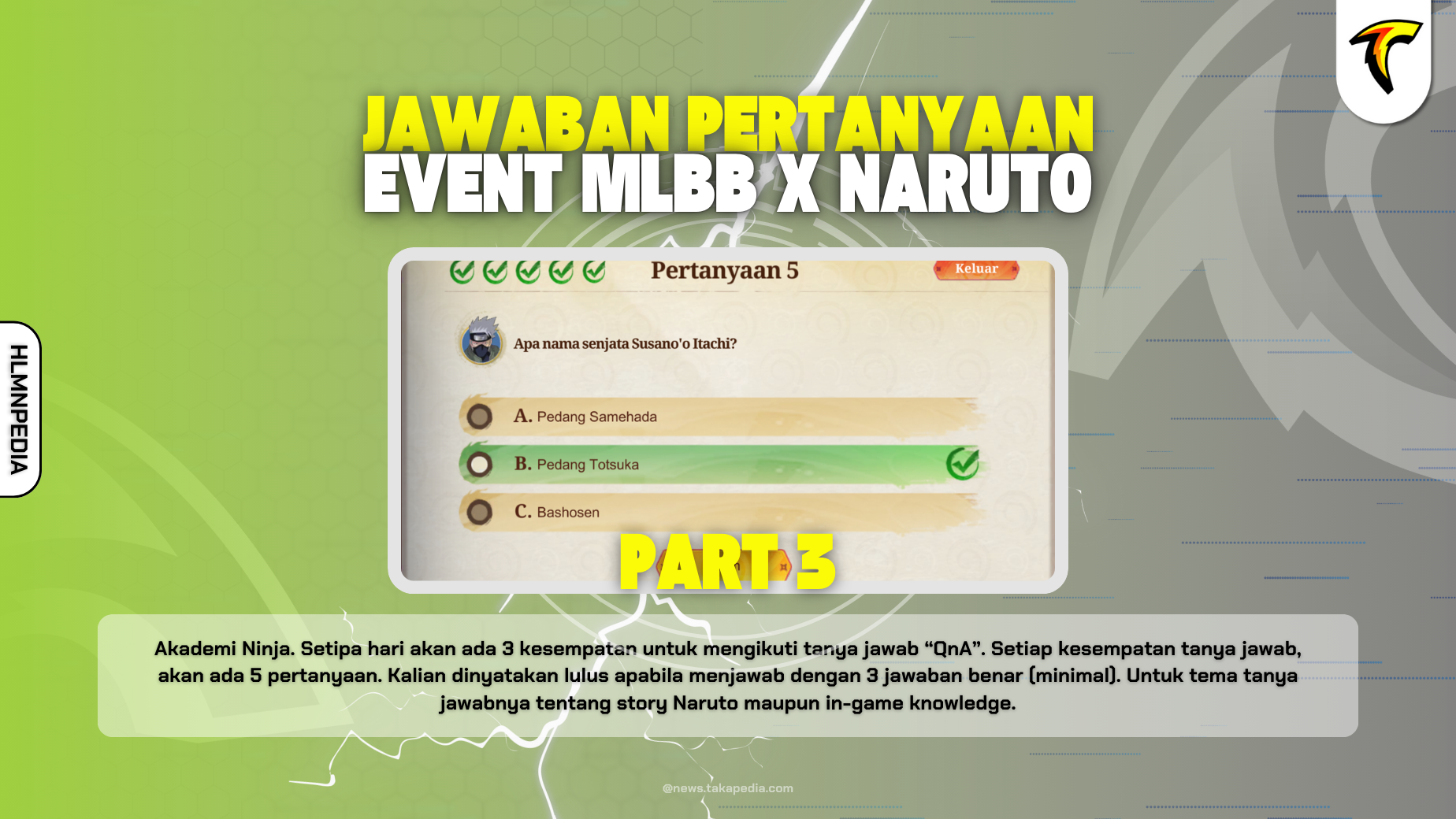 Jawaban Pertanyaan Event MLBB X Naruto Part 3