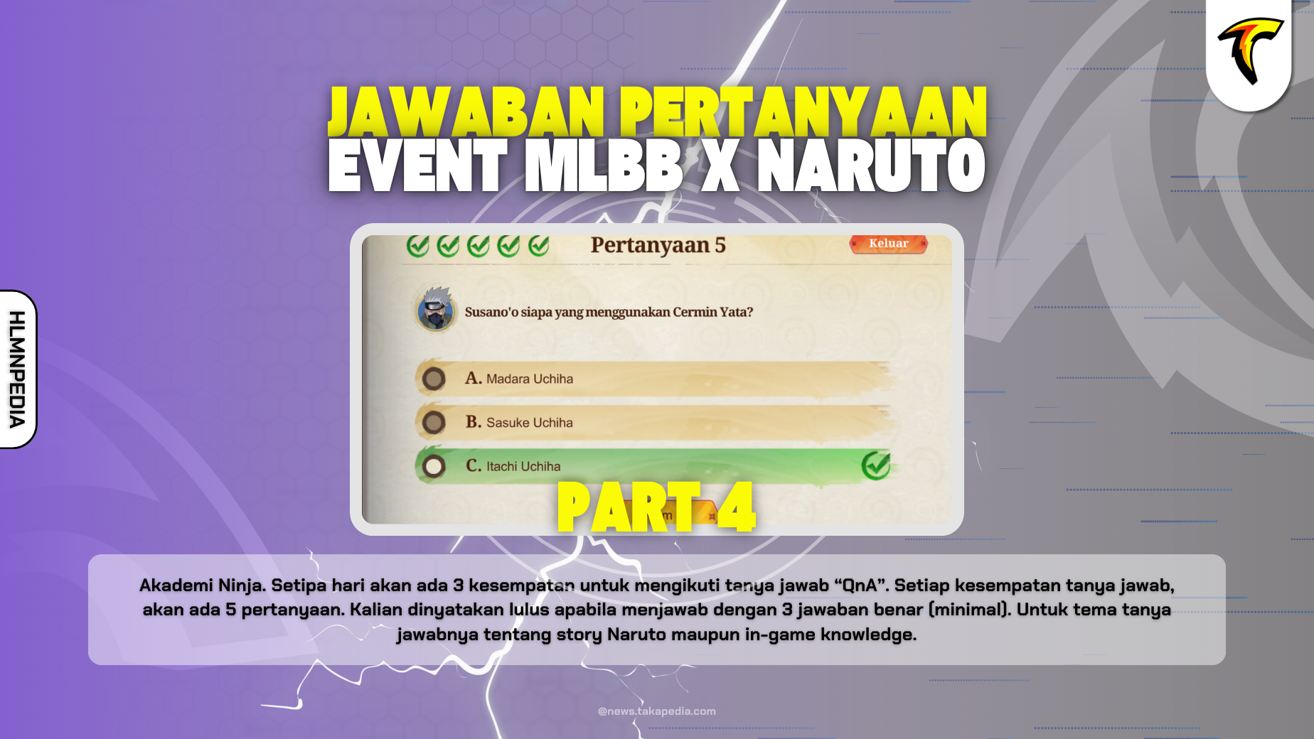 Jawaban Pertanyaan Event MLBB X Naruto Part 4
