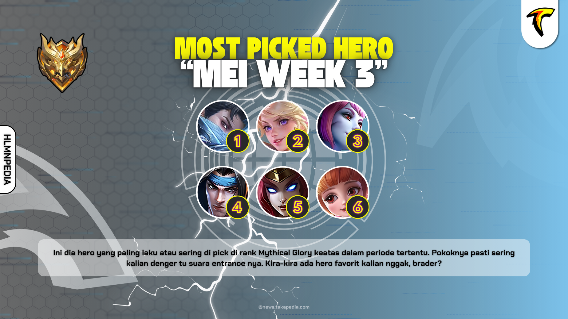 Most Picked Hero Mobile Legends Episode 2 - May Week 3