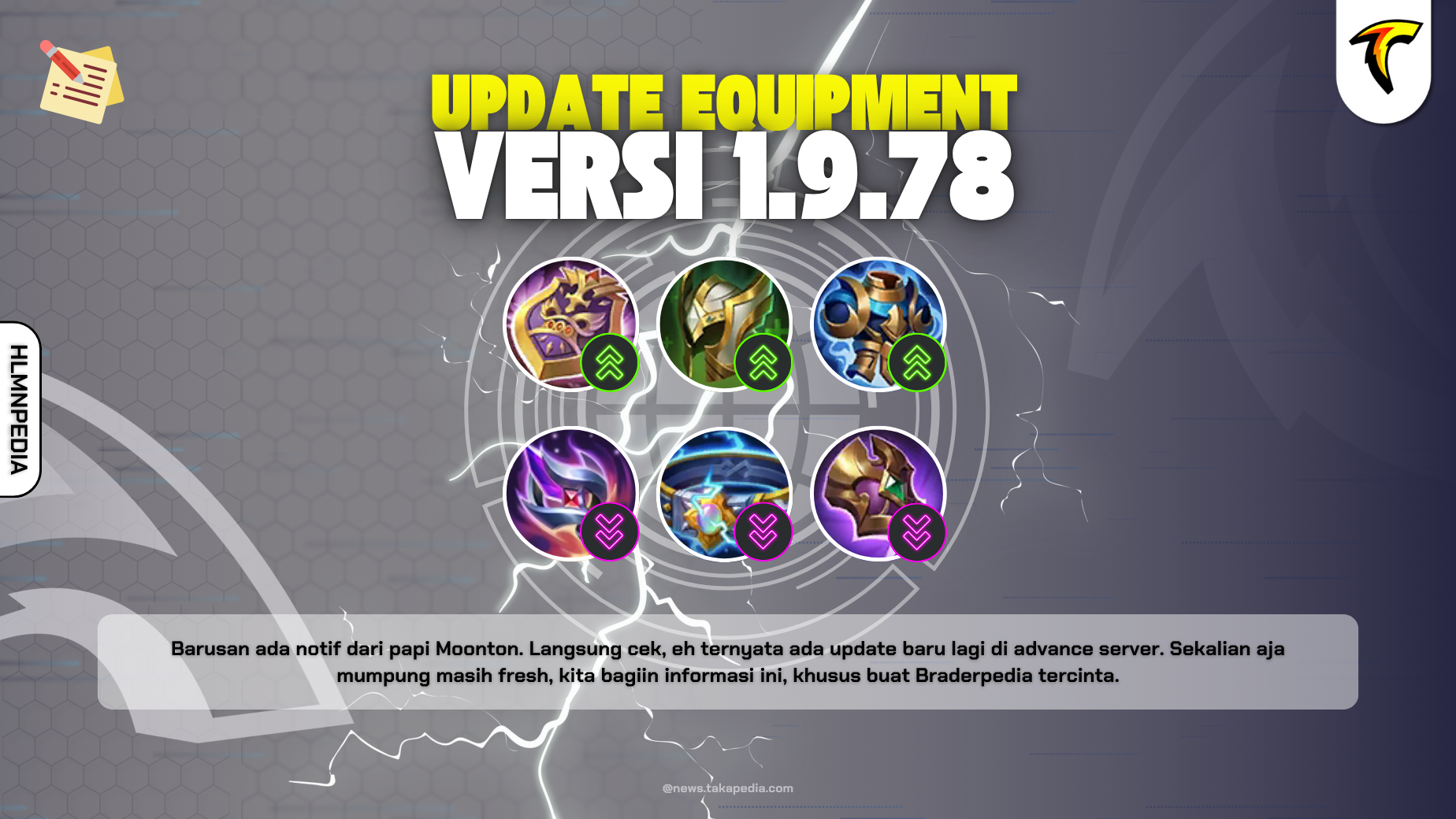 Update Patch Notes Advance Server Terbaru Versi 1.9.78 - Buff, Nerf, Adjustment Equipment