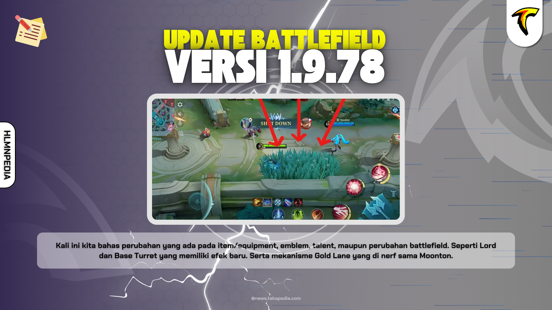 Update Patch Notes Advance Server Terbaru Versi 1.9.78 - Buff, Nerf, Adjustment Battlefield