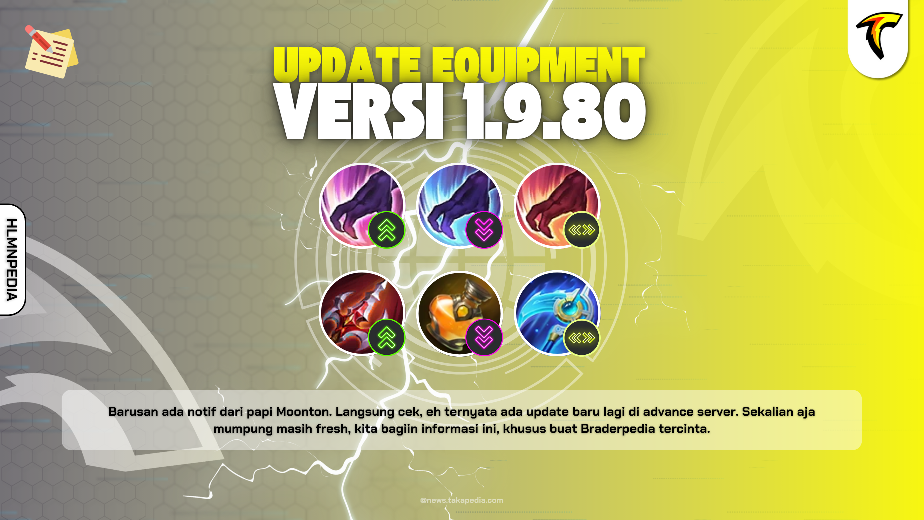 Update Patch Notes Advance Server Terbaru Versi 1.9.80 - Buff, Nerf, Adjustment Equipment