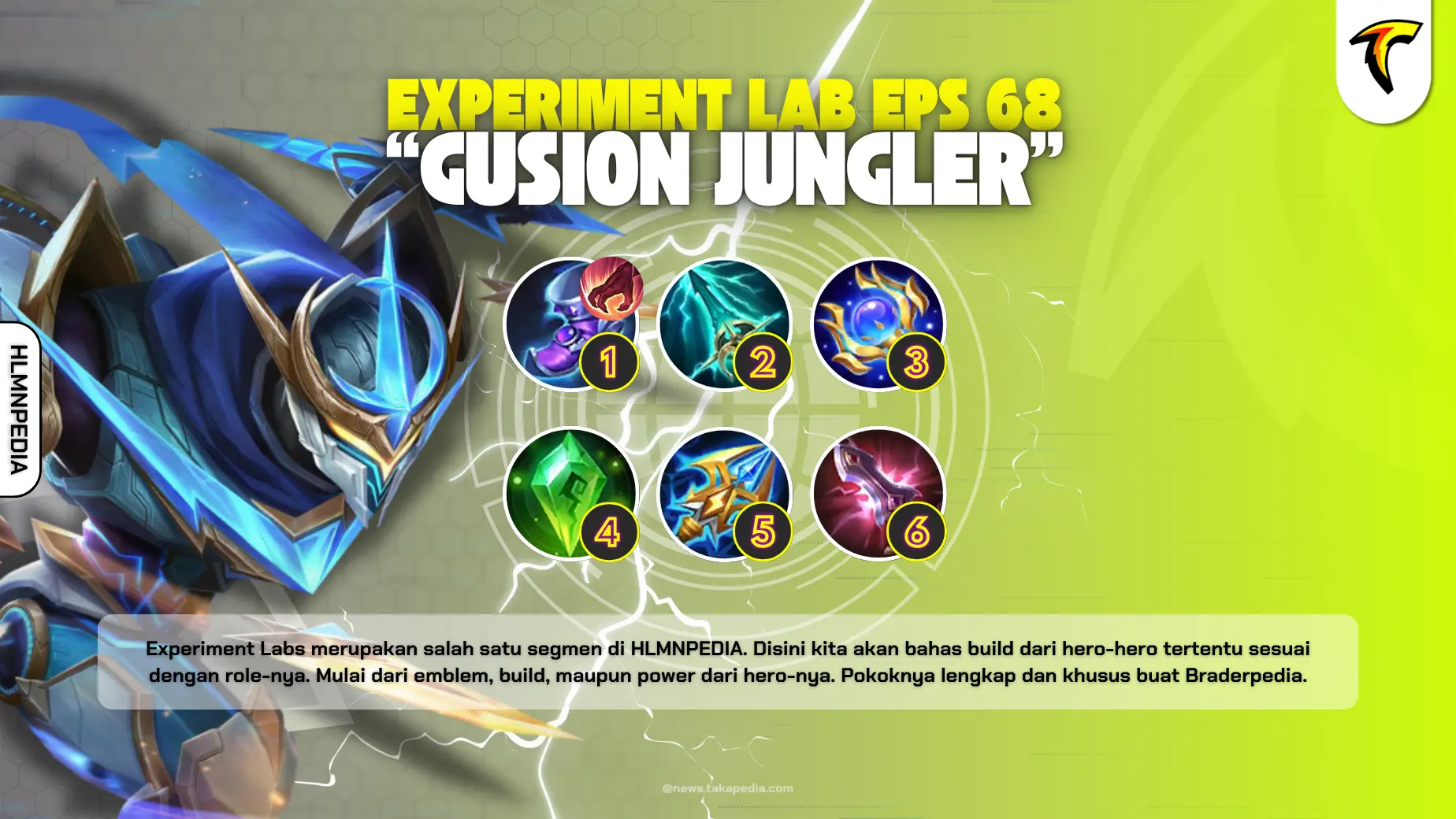 Build Gusion Jungler Tersakit 2025 - Experiment Labs Mobile Legends Episode 68