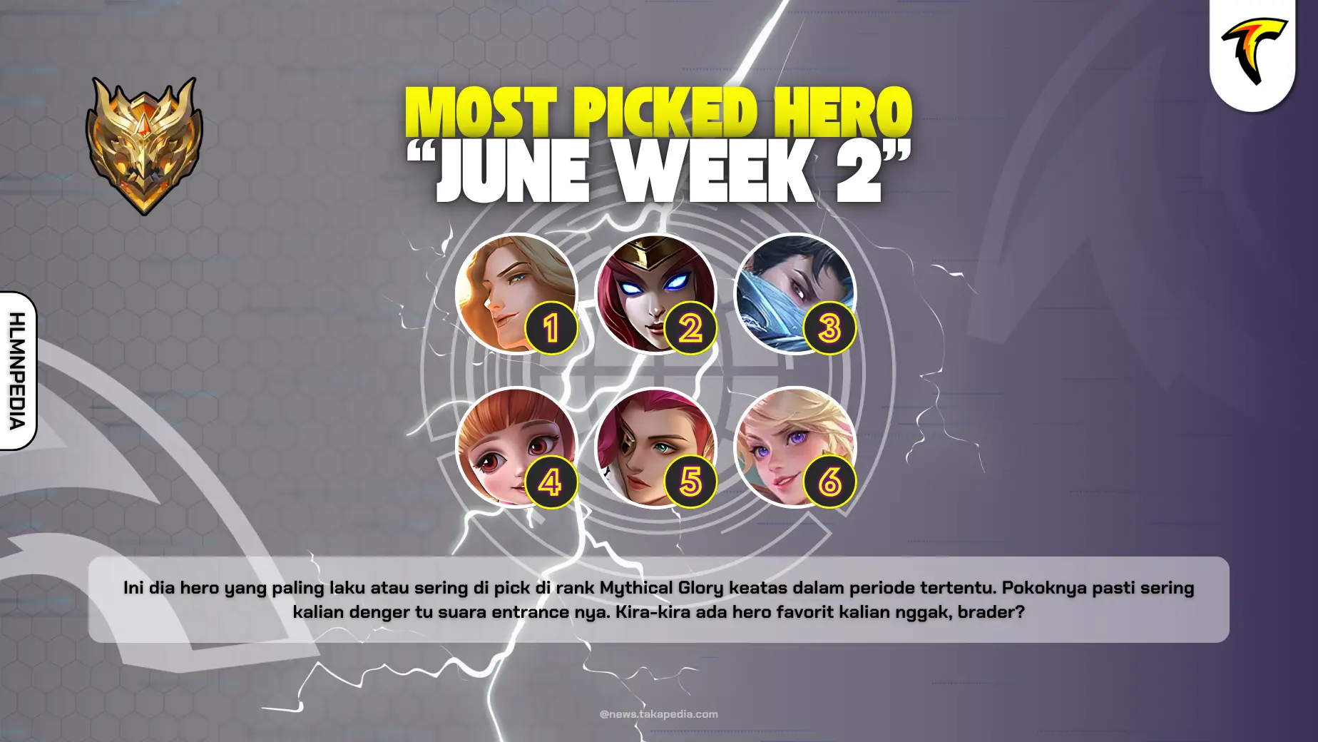 Most Picked Hero Mobile Legends Episode 5 - June Week 2