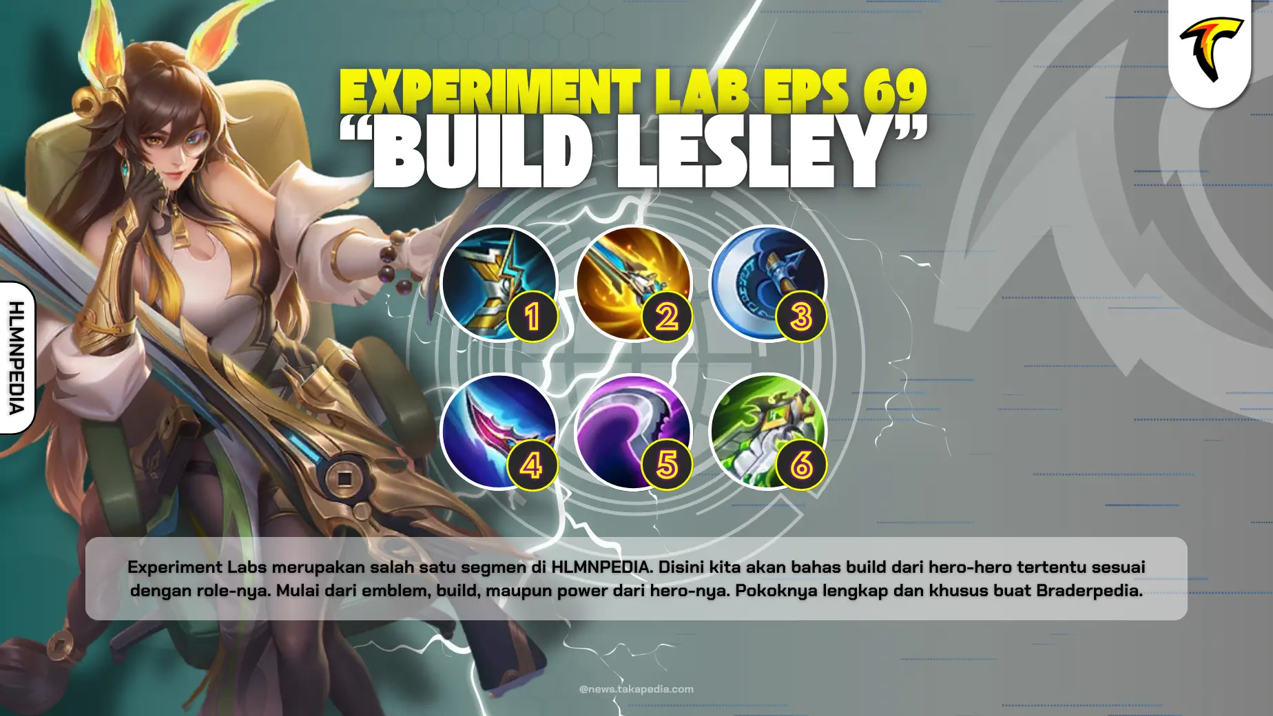 Build Lesley Malefic Gun Tersakit - Experiment Labs Mobile Legends Eps 69