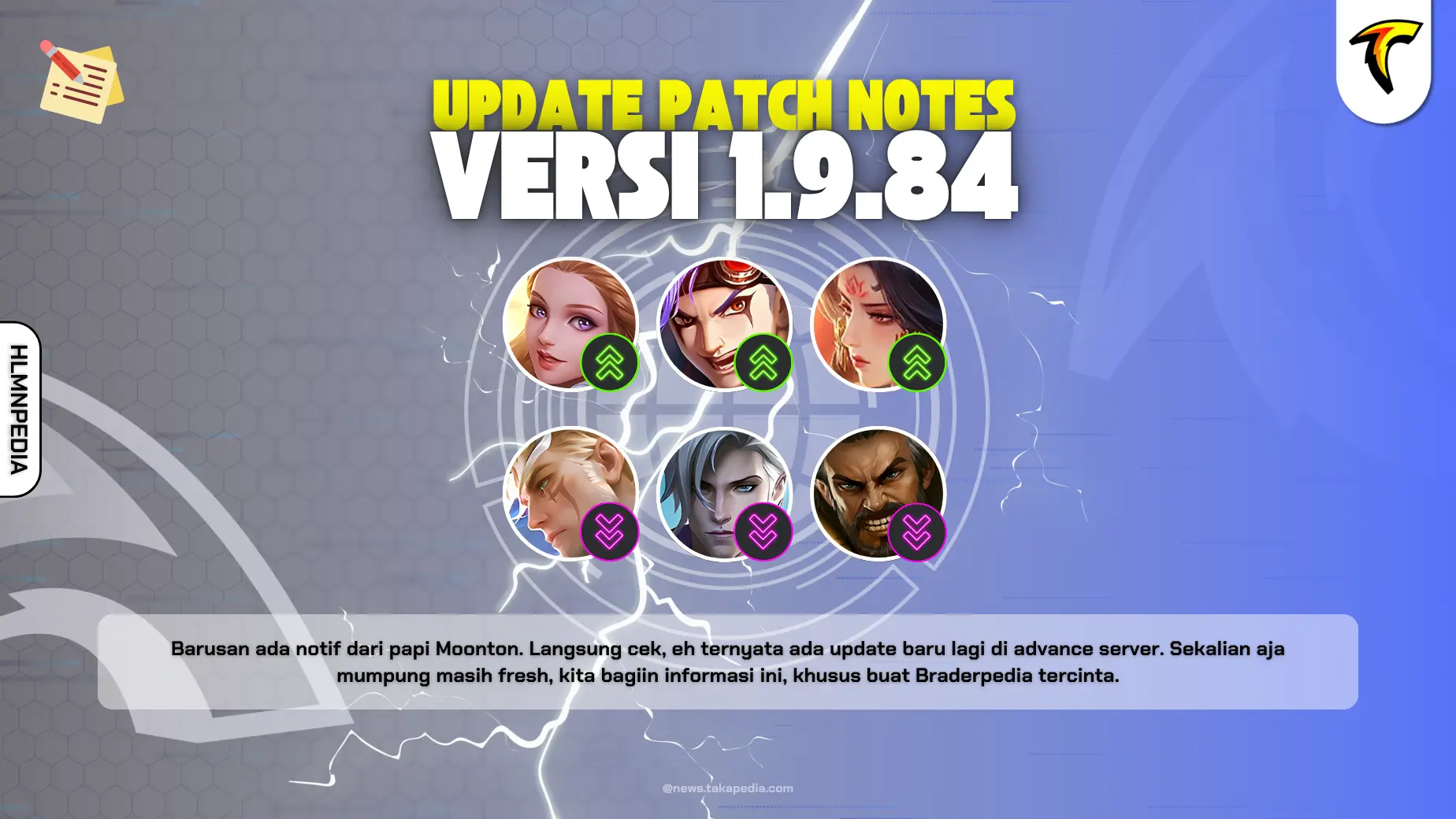 Update Patch Notes Advance Server Versi 1.9.84 - Buff, Nerf, Adjustment Hero
