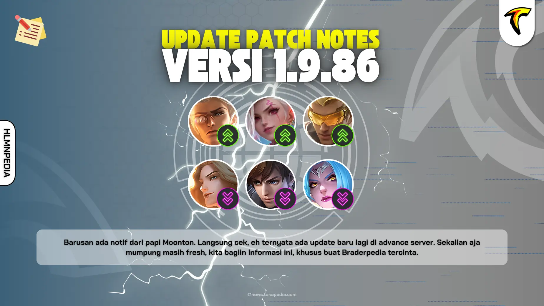 Update Patch Notes Advance Server Versi 1.9.86 - Buff, Nerf, Adjustment Hero