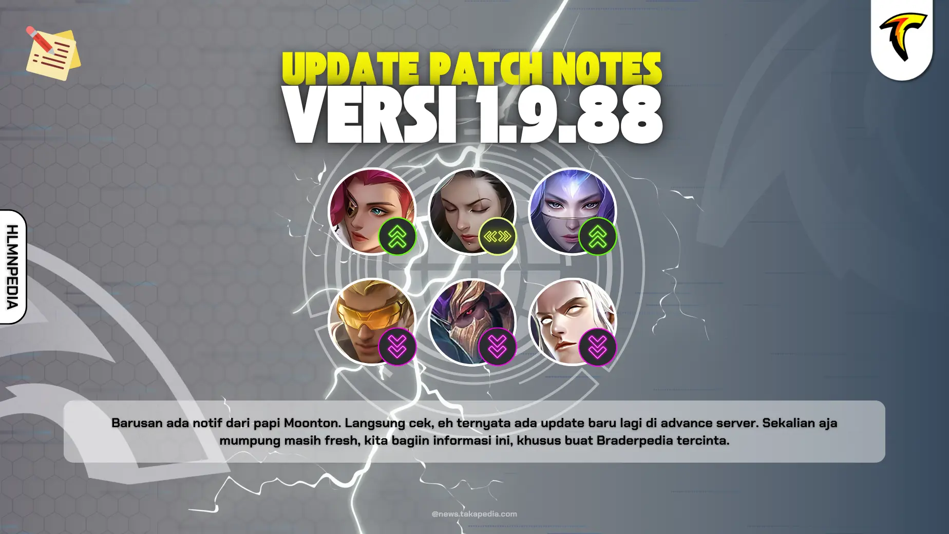 Update Patch Notes Advance Server Versi 1.9.88 - Hero Buff, Nerf, Adjustment