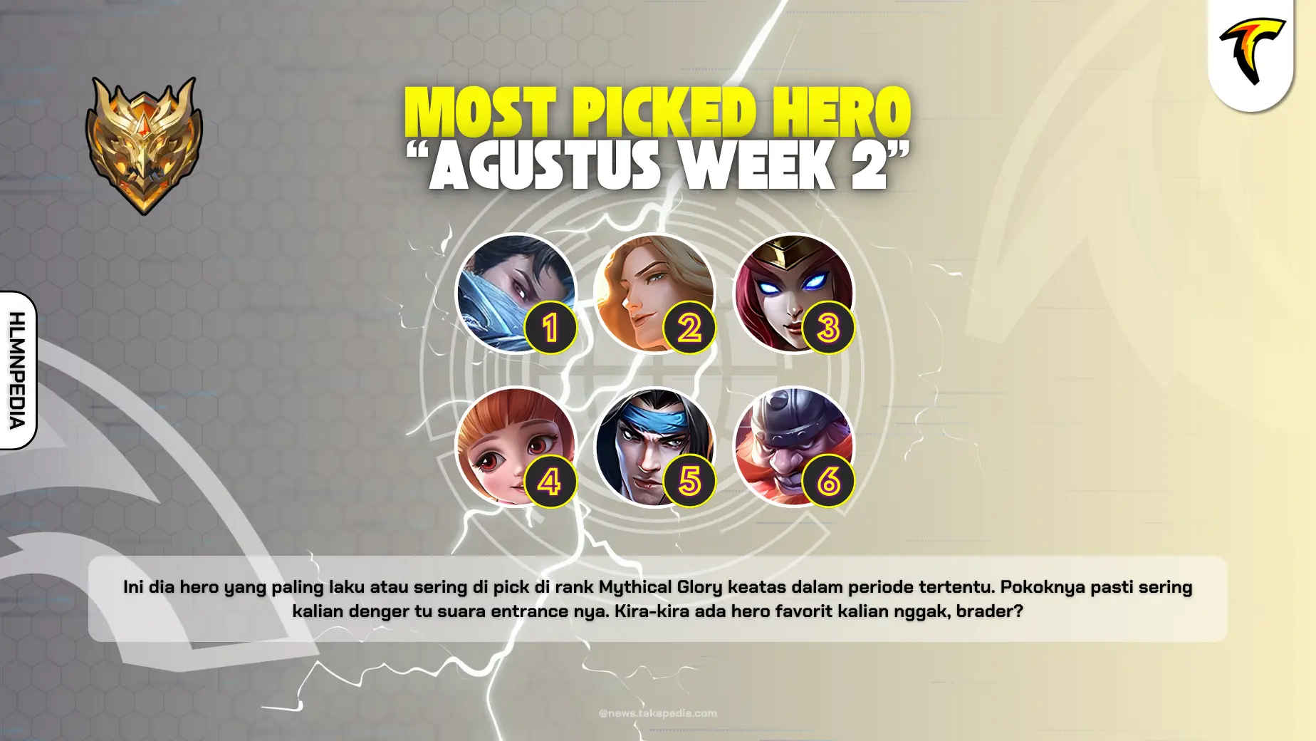 Most Picked Hero Mobile Legends Episode 7 - August Week 2
