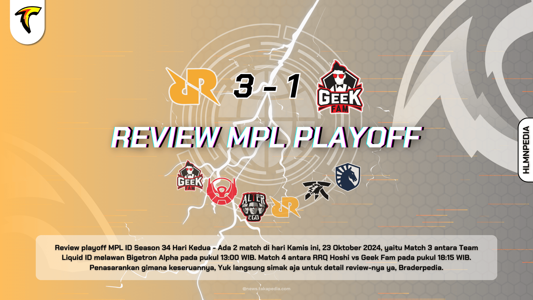 RRQ Hoshi Berhasil Menyusul Team Liquid ID Menuju Upper Bracket Final - Review Playoff MPL ID Season 14