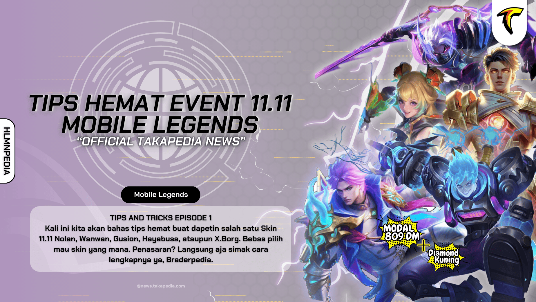 Tips Hemat Event 11.11 Mobile Legends - Bebas Pilih Skin 11.11 Manapun
