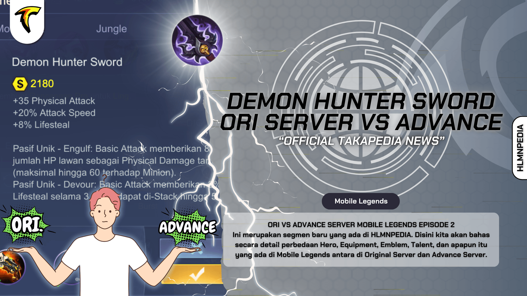Perubahan Item Demon Hunter Sword - Ori vs Advance Server Mobile Legends Episode 2