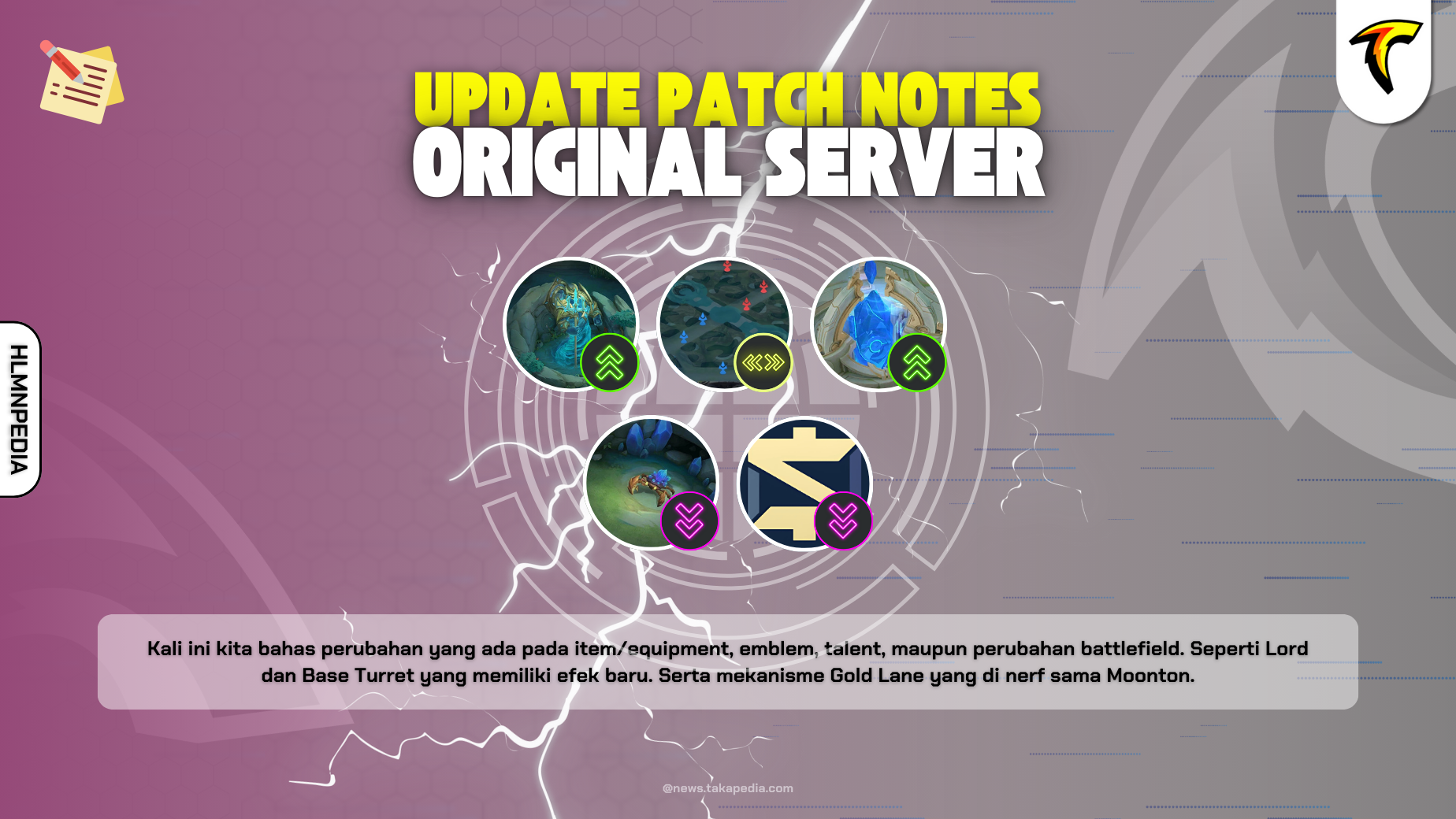Perubahan Turtle, Base Turret, dan Gold Lane pada Update Patch Notes Terbaru Original Server Versi 1.9.64