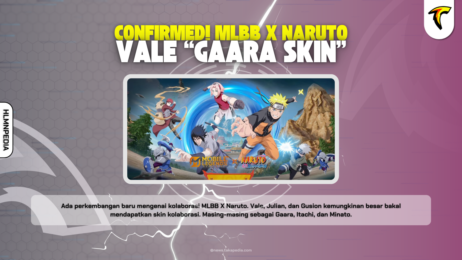 Confirmed! Vale Mendapatkan Skin Kolaborasi MLBB X Naruto Sebagai Gaara