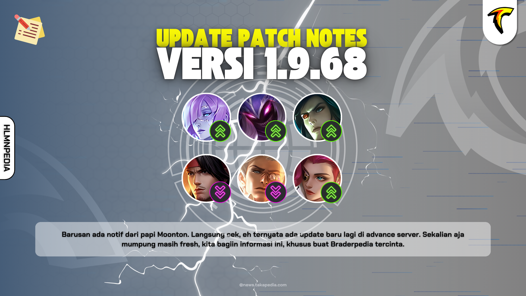 Update Patch Notes Advance Server 1.9.68