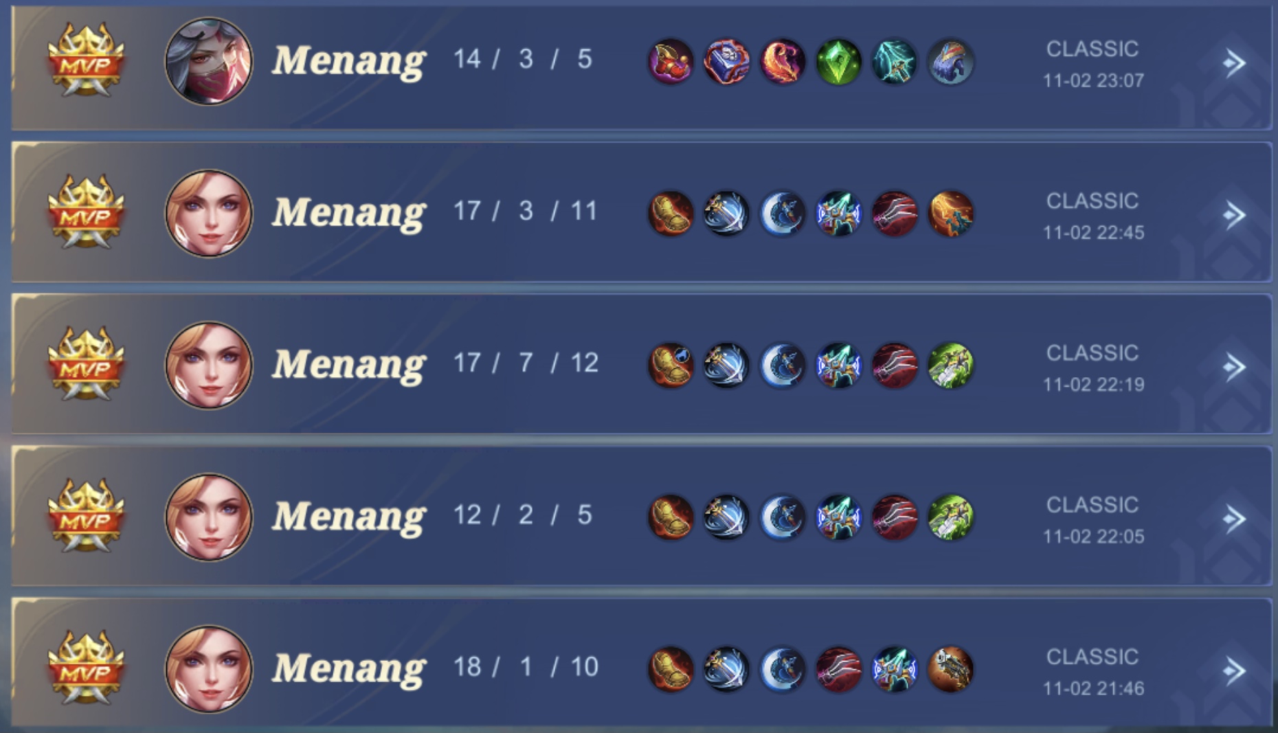 Winstreak pakai Miya
